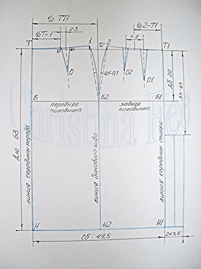 Построение базового лекала юбки http://www.christinafee.net/pattern-based-skirts